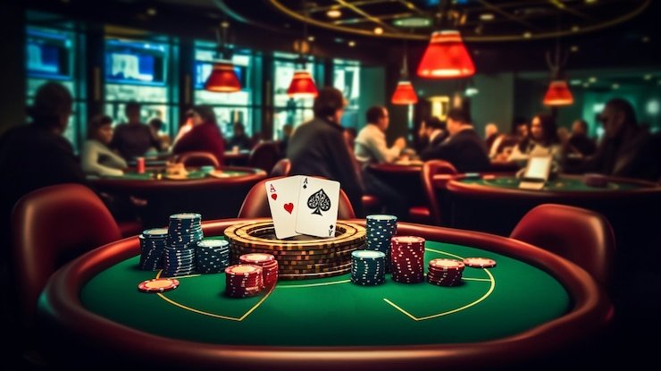 Multi-camera live baccarat studio setup